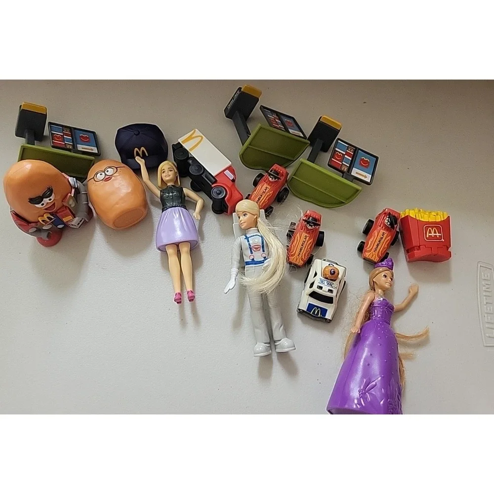 Lil McDonald's Happy Meal Toys Semi Menu + Nuggets  Vtg Cars Barbies‎